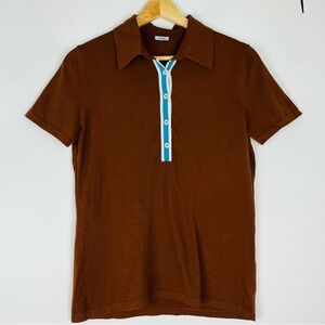 Malo Italy Brown Short Sleeve Polo